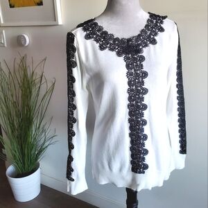 NY&Co. Lace embroidered  sweater